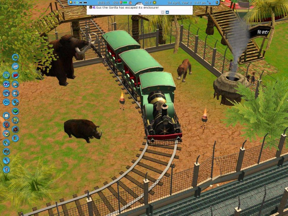 Screenshot ze hry RollerCoaster Tycoon 3: Wild! - Recenze-her.cz