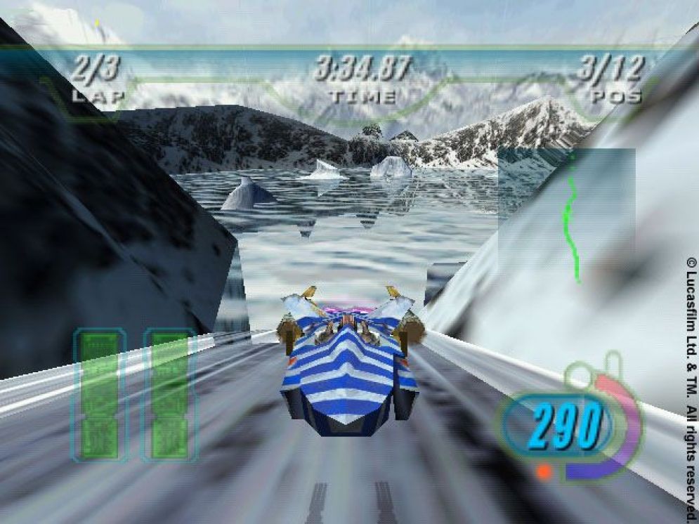 Screenshot ze hry Star Wars: Episode 1 - Racer - Recenze-her.cz