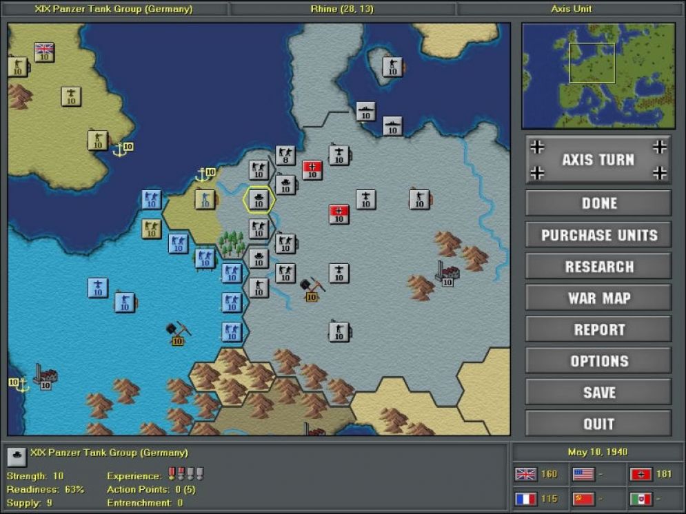 Screenshot ze hry Strategic Command: European Theater - Recenze-her.cz