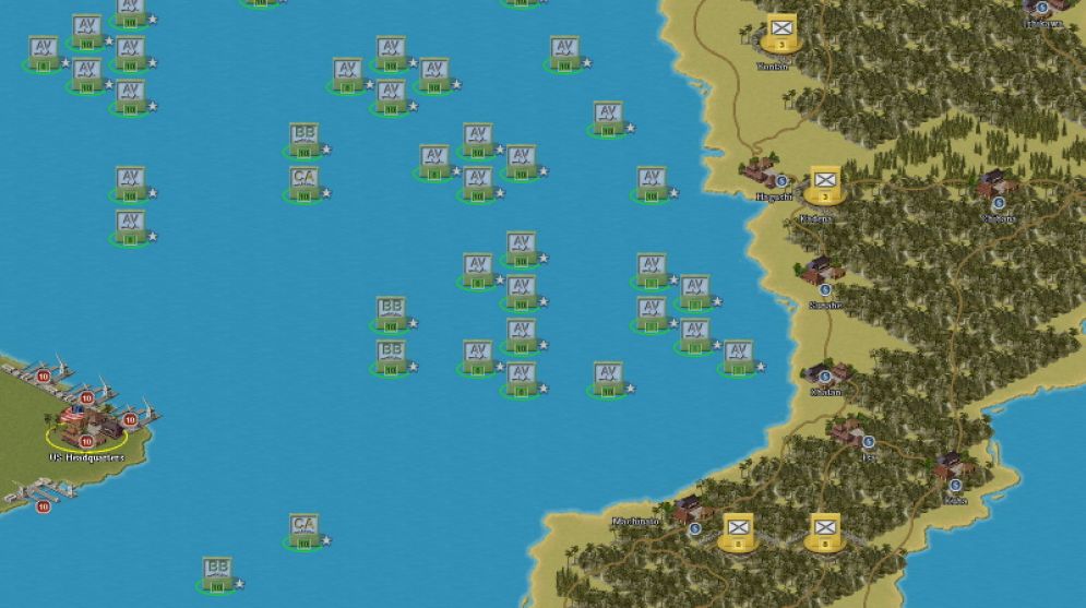 Screenshot ze hry Strategic Command: WWII Pacific Theater - Recenze-her.cz