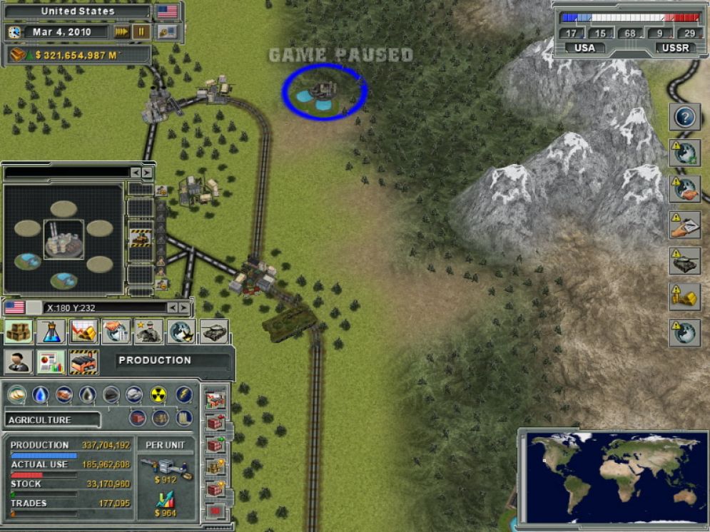Screenshot ze hry Supreme Ruler: Cold War - Recenze-her.cz