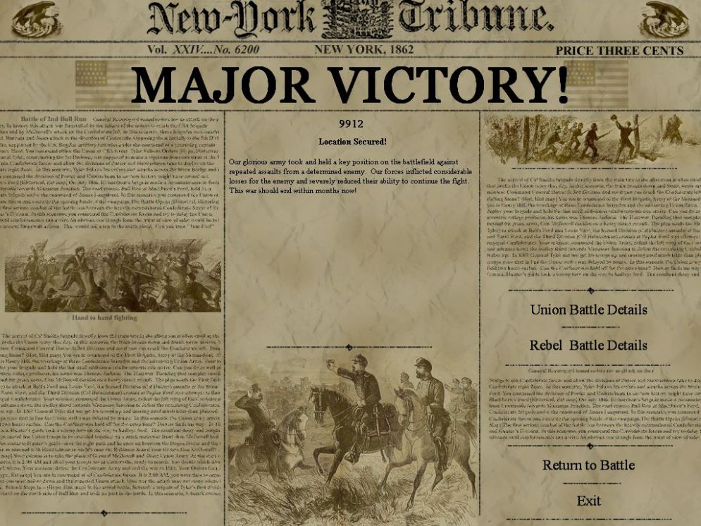 Screenshot ze hry The Take Command - 2nd Manassas - Recenze-her.cz