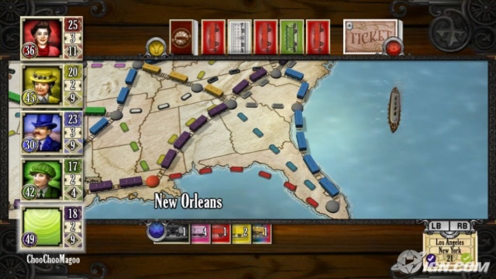 Screenshot ze hry Ticket to Ride - Recenze-her.cz