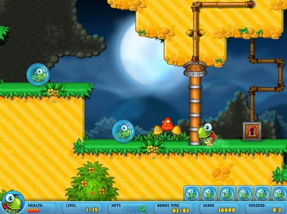 Screenshot ze hry Turtix: Rescue Adventures - Recenze-her.cz