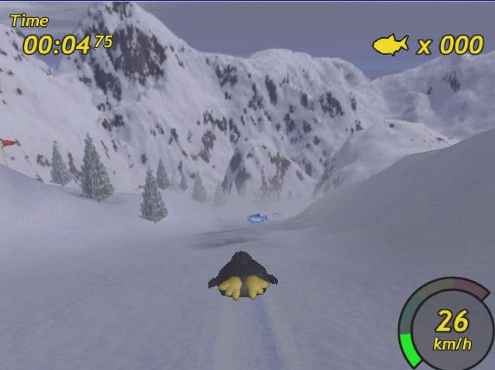 Screenshot ze hry Tux Racer - Recenze-her.cz