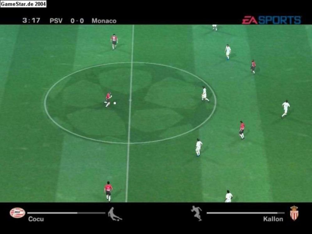 Screenshot ze hry UEFA Champions League 2004-2005 - Recenze-her.cz