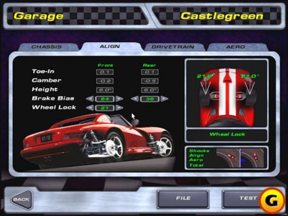 Screenshot ze hry Viper Racing - Recenze-her.cz