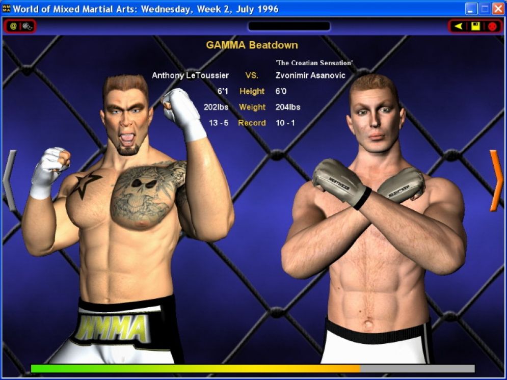 Screenshot ze hry World of Mixed Martial Arts - Recenze-her.cz