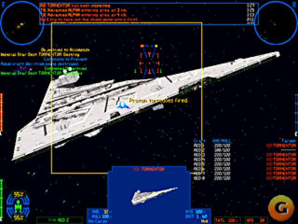 Screenshot ze hry X-Wing vs. Tie Fighter - Recenze-her.cz
